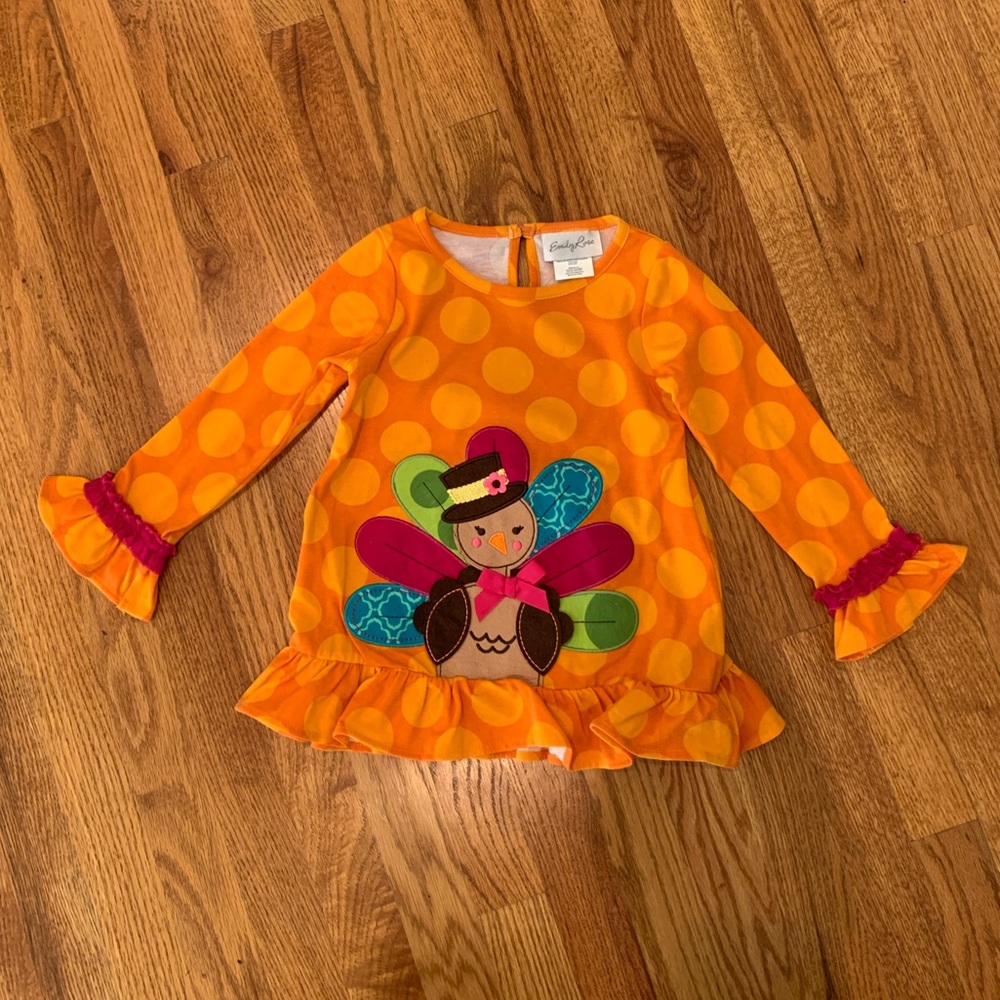 Girls turkey thanksgiving top size 4